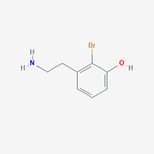 molecular formula C8H10BrNO B13591099 3-(2-Aminoethyl)-2-bromophenol 