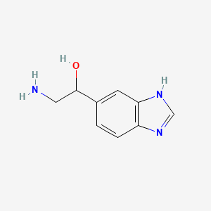 molecular formula C9H11N3O B13591125 2-amino-1-(3H-benzimidazol-5-yl)ethanol 