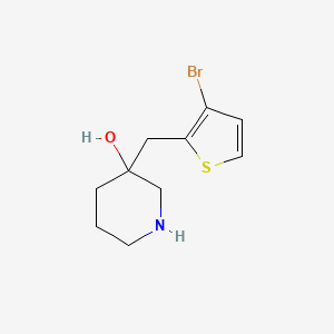 3-((3-Bromothiophen-2-yl)methyl)piperidin-3-ol