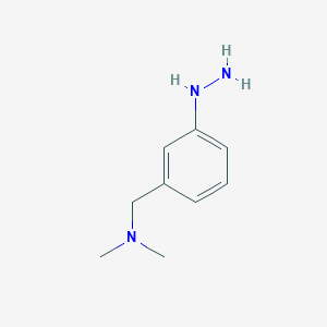 molecular formula C9H15N3 B13591142 [(3-Hydrazinylphenyl)methyl]dimethylamine 