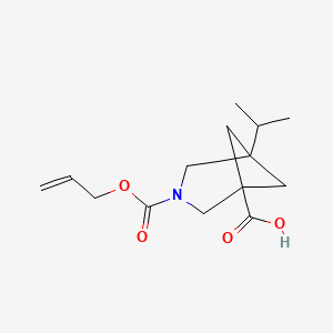 molecular formula C14H21NO4 B13591156 3-((Allyloxy)carbonyl)-5-isopropyl-3-azabicyclo[3.1.1]heptane-1-carboxylic acid 