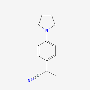 2-[4-(Pyrrolidin-1-yl)phenyl]propanenitrile