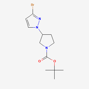 molecular formula C12H18BrN3O2 B13591181 tert-butyl3-(3-bromo-1H-pyrazol-1-yl)pyrrolidine-1-carboxylate 