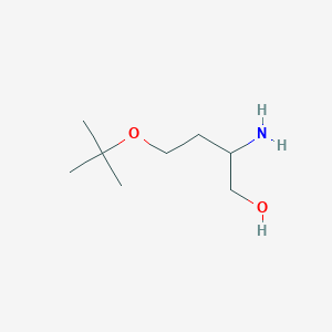 molecular formula C8H19NO2 B13591185 2-Amino-4-(tert-butoxy)butan-1-ol 