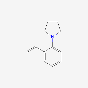 molecular formula C12H15N B13591192 1-(2-Ethenylphenyl)pyrrolidine CAS No. 83725-18-2