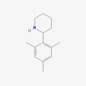 molecular formula C14H21N B13591196 2-(2,4,6-Trimethylphenyl)piperidine 