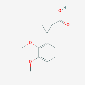 molecular formula C12H14O4 B13591221 2-(2,3-Dimethoxyphenyl)cyclopropane-1-carboxylic acid 