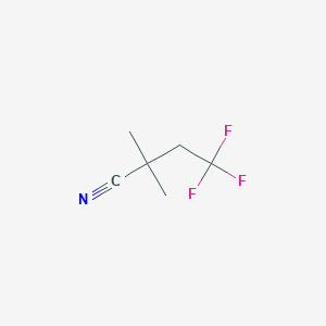 molecular formula C6H8F3N B13591223 4,4,4-Trifluoro-2,2-dimethylbutanenitrile 