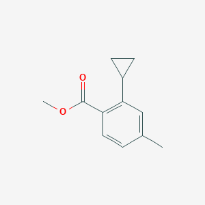 molecular formula C12H14O2 B13591225 Methyl2-cyclopropyl-4-methylbenzoate 