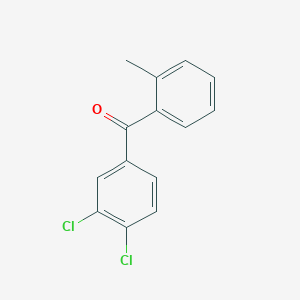 molecular formula C14H10Cl2O B1359128 3,4-二氯-2'-甲基苯甲酮 CAS No. 951887-30-2