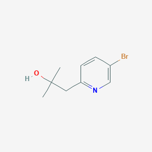 molecular formula C9H12BrNO B13591283 1-(5-Bromopyridin-2-yl)-2-methylpropan-2-ol 