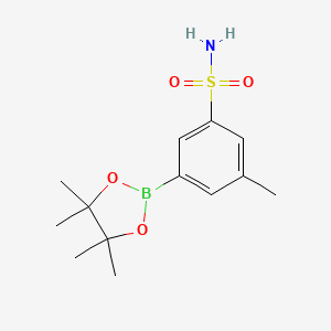 molecular formula C13H20BNO4S B13591290 3-Methyl-5-(4,4,5,5-tetramethyl-1,3,2-dioxaborolan-2-yl)benzenesulfonamide 