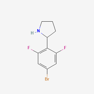 molecular formula C10H10BrF2N B13591301 2-(4-Bromo-2,6-difluorophenyl)pyrrolidine 