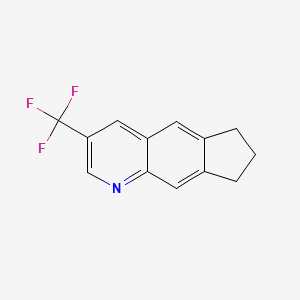 molecular formula C13H10F3N B13591309 3-(trifluoromethyl)-6H,7H,8H-cyclopenta[g]quinoline 