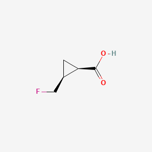 molecular formula C5H7FO2 B13591320 (1R,2S)-2-(Fluoromethyl)cyclopropanecarboxylic acid 