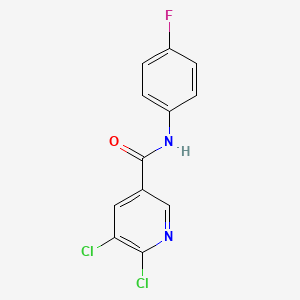 5,6-dichloro-N-(4-fluorophenyl)pyridine-3-carboxamide