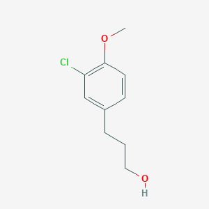 molecular formula C10H13ClO2 B13591335 3-(3-Chloro-4-methoxyphenyl)propan-1-ol 