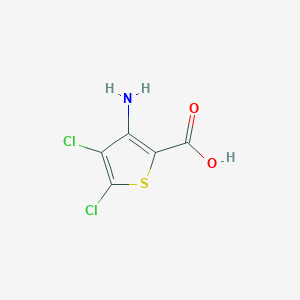 molecular formula C5H3Cl2NO2S B13591339 3-Amino-4,5-dichlorothiophene-2-carboxylicacid 