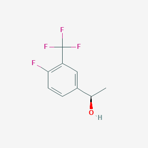 molecular formula C9H8F4O B13591351 (R)-1-(4-Fluoro-3-(trifluoromethyl)phenyl)ethan-1-ol 