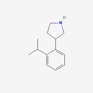 molecular formula C13H19N B13591375 3-(2-Isopropylphenyl)pyrrolidine 