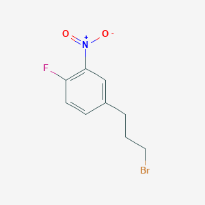 molecular formula C9H9BrFNO2 B13591408 1-(3-Bromopropyl)-4-fluoro-3-nitrobenzene 