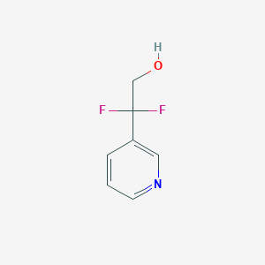 molecular formula C7H7F2NO B13591416 2,2-Difluoro-2-(pyridin-3-yl)ethan-1-ol 