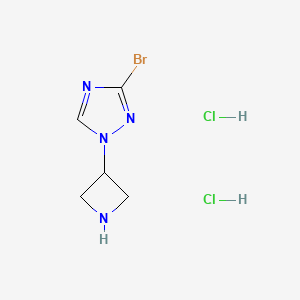 molecular formula C5H9BrCl2N4 B13591420 1-(azetidin-3-yl)-3-bromo-1H-1,2,4-triazoledihydrochloride CAS No. 2792186-16-2