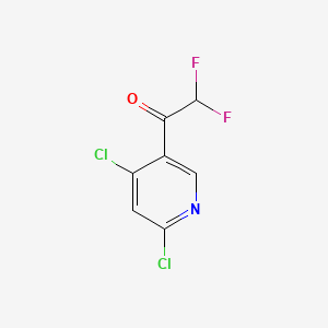 molecular formula C7H3Cl2F2NO B13591448 1-(4,6-Dichloro-3-pyridyl)-2,2-difluoroethanone 