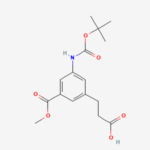 3-(3-{[(Tert-butoxy)carbonyl]amino}-5-(methoxycarbonyl)phenyl)propanoic acid