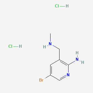 molecular formula C7H12BrCl2N3 B13591510 5-Bromo-3-[(methylamino)methyl]pyridin-2-aminedihydrochloride 