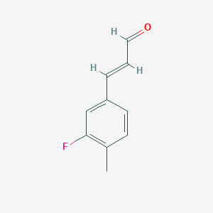 molecular formula C10H9FO B13591512 3-(3-Fluoro-4-methylphenyl)acrylaldehyde 