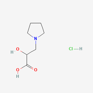 molecular formula C7H14ClNO3 B13591541 2-Hydroxy-3-(pyrrolidin-1-yl)propanoicacidhydrochloride 