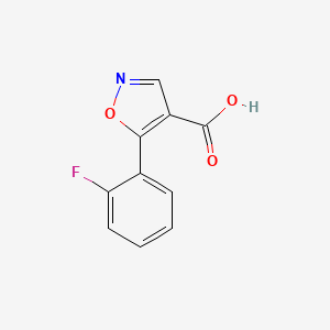 molecular formula C10H6FNO3 B1359155 5-(2-氟苯基)-1,2-噁唑-4-羧酸 CAS No. 887408-23-3