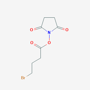 molecular formula C8H10BrNO4 B1359157 1-[(4-Bromobutanoyl)oxy]pyrrolidine-2,5-dione CAS No. 42014-52-8