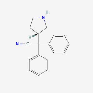 molecular formula C18H18N2 B1359161 (S)-2,2-diphenyl-2-(pyrrolidin-3-yl)acetonitrile 
