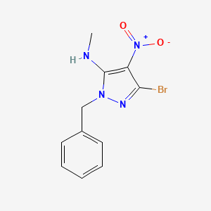 molecular formula C11H11BrN4O2 B1359175 N-(1-苄基-3-溴-4-硝基-1H-吡唑-5-基)-N-甲基胺 CAS No. 155601-10-8