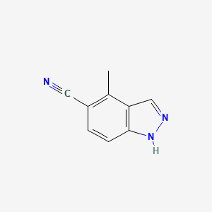 molecular formula C9H7N3 B1359181 4-甲基-1H-吲唑-5-碳腈 CAS No. 478837-29-5