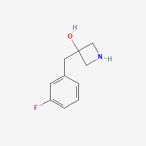 molecular formula C10H12FNO B13592008 3-(3-Fluorobenzyl)azetidin-3-ol 