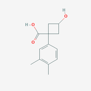 1-(3,4-Dimethylphenyl)-3-hydroxycyclobutane-1-carboxylic acid