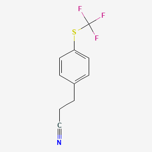 (4-(Trifluoromethylthio)phenyl)propanenitrile