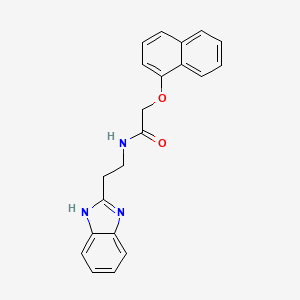 molecular formula C21H19N3O2 B13592127 N-[2-(1H-1,3-benzodiazol-2-yl)ethyl]-2-(naphthalen-1-yloxy)acetamide 