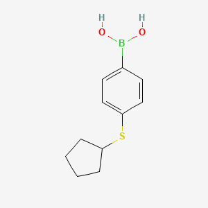 molecular formula C11H15BO2S B1359216 4-(环戊硫基)苯硼酸 CAS No. 1107580-37-9