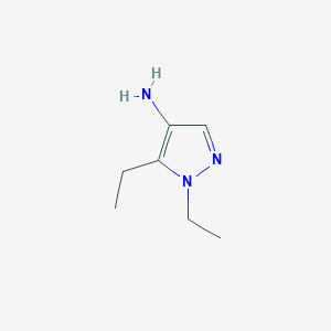 molecular formula C7H13N3 B1359221 1,5-diethyl-1H-pyrazol-4-amine 