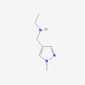 molecular formula C7H13N3 B1359225 ethyl-(1-methyl-1H-pyrazol-4-ylmethyl)-amine CAS No. 949095-17-4