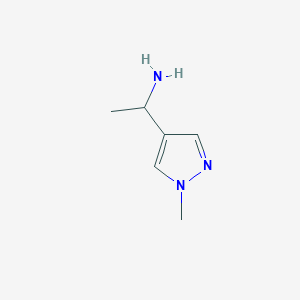 molecular formula C6H11N3 B1359228 1-(1-methyl-1H-pyrazol-4-yl)ethanamine CAS No. 911788-33-5