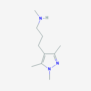 molecular formula C10H19N3 B1359230 N-甲基-N-[3-(1,3,5-三甲基-1H-吡唑-4-基)-丙基]胺 CAS No. 1019130-43-8