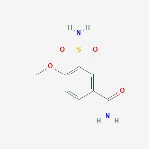 molecular formula C8H10N2O4S B1359245 4-甲氧基-3-磺酰胺基苯甲酰胺 CAS No. 38500-12-8