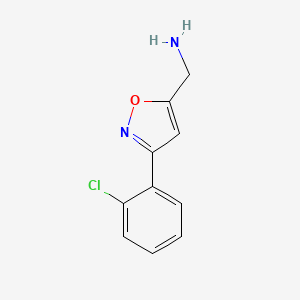 B1359258 (3-(2-Chlorophenyl)isoxazol-5-YL)methanamine CAS No. 543713-32-2