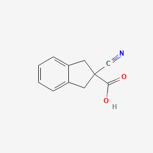 molecular formula C11H9NO2 B1359263 2-氰基-1,3-二氢茚满-2-羧酸 CAS No. 858226-43-4