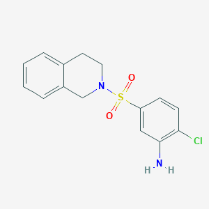 molecular formula C15H15ClN2O2S B1359285 2-氯-5-[3,4-二氢-2(1H)-异喹啉磺酰基]苯胺 CAS No. 847171-29-3